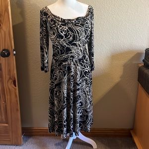 Chicos black and tan dress.  EUC